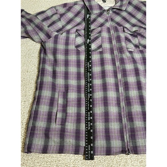 Rare Voleurz Jacket Mens 2XL Heavyweight Flannel Lined Plaid Full Zip - Picture 6 of 6